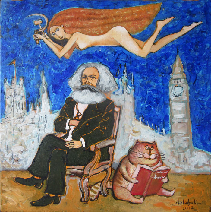 700x703, 150 Kb / , , , , Karl Marx and the muse of communism