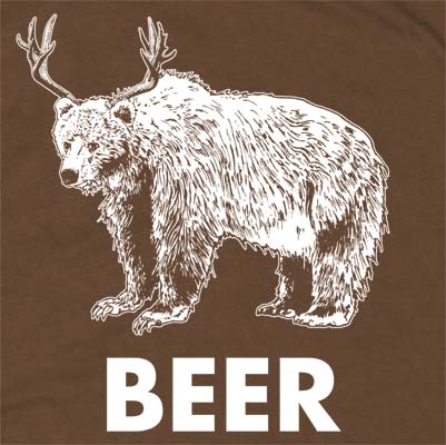 401x400, 71 Kb / медведь, олень, пиво, beer