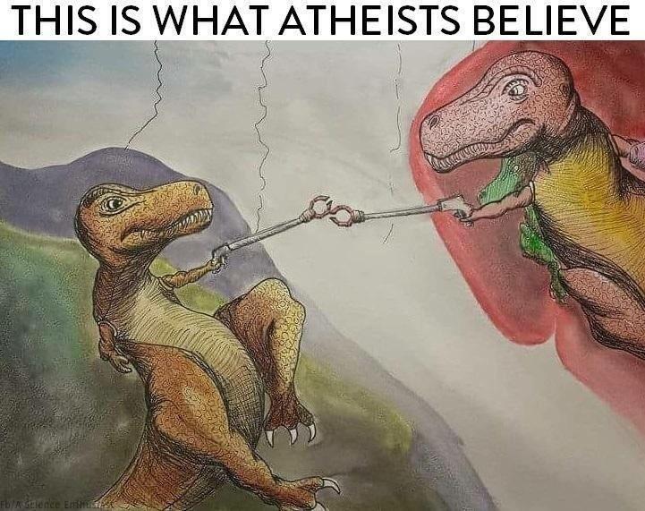 721x571, 81 Kb / динозавры, атеисты