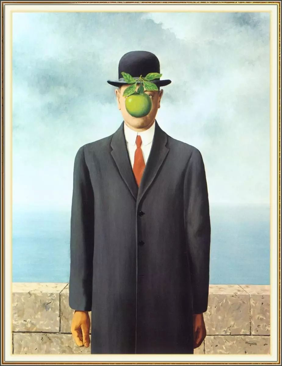925x1200, 94 Kb / картина, мужчина, яблоко, котелок, костюм, Рене Магритт