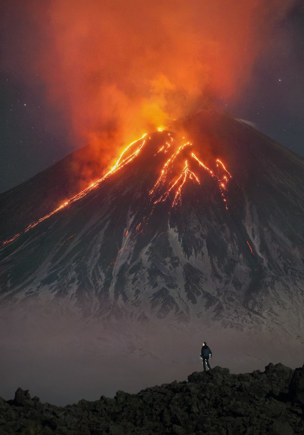 978x1400, 210 Kb / Камчатка, вулкан, фото, лава