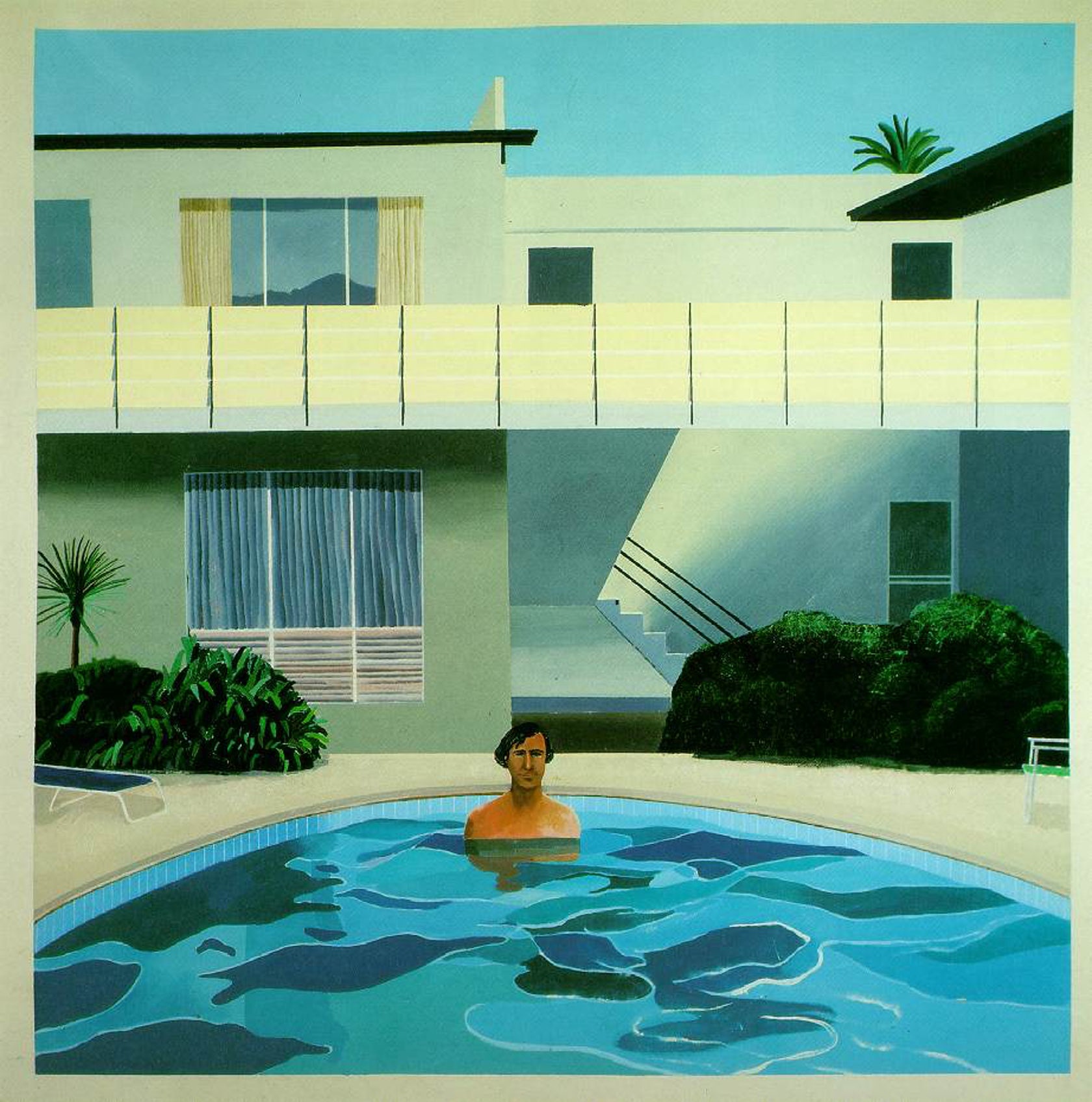 1680x1696, 350 Kb / бассейн, дом, вода, картина, ceba, David Hockney, Nick Wilder, 1966, Los Angeles