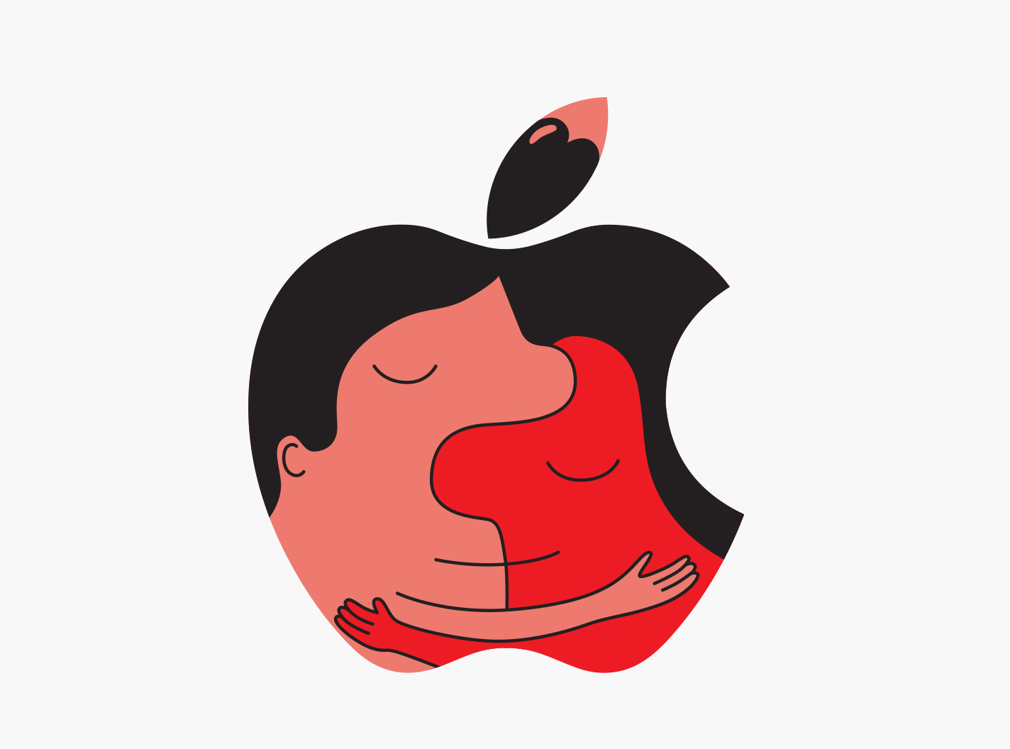Прикольный логотип Apple