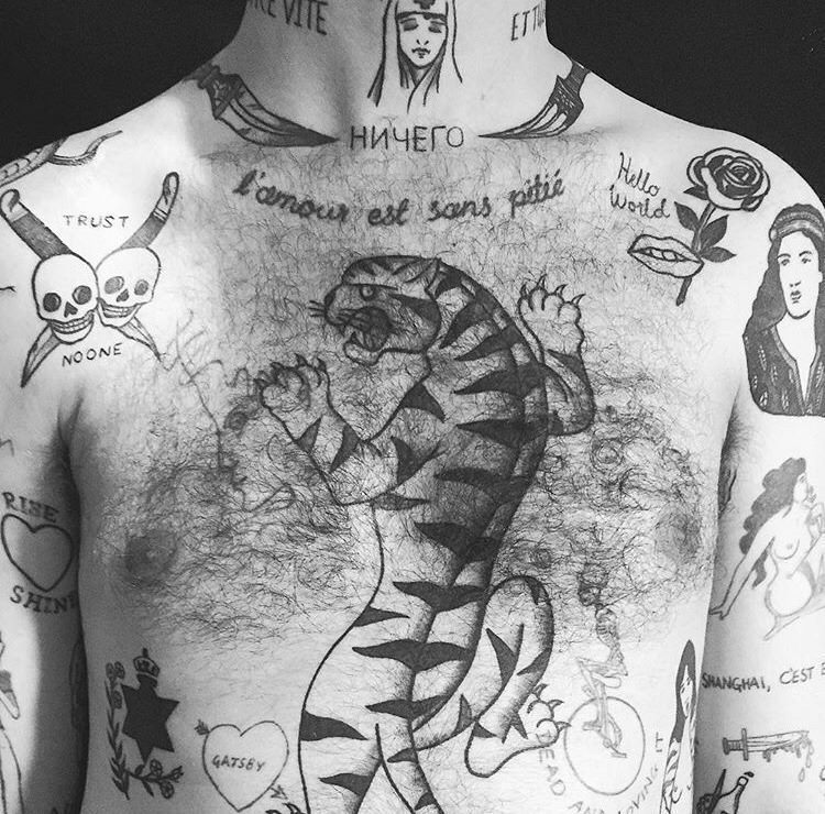 Татуировки в тюремном стиле