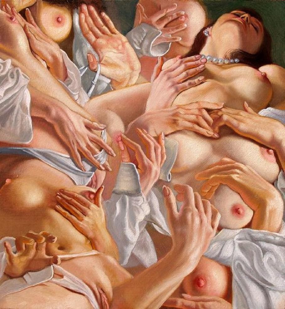 908x984, 161 Kb / руки, сиськи, рисунок, Erotic Hands, Anthony Christian