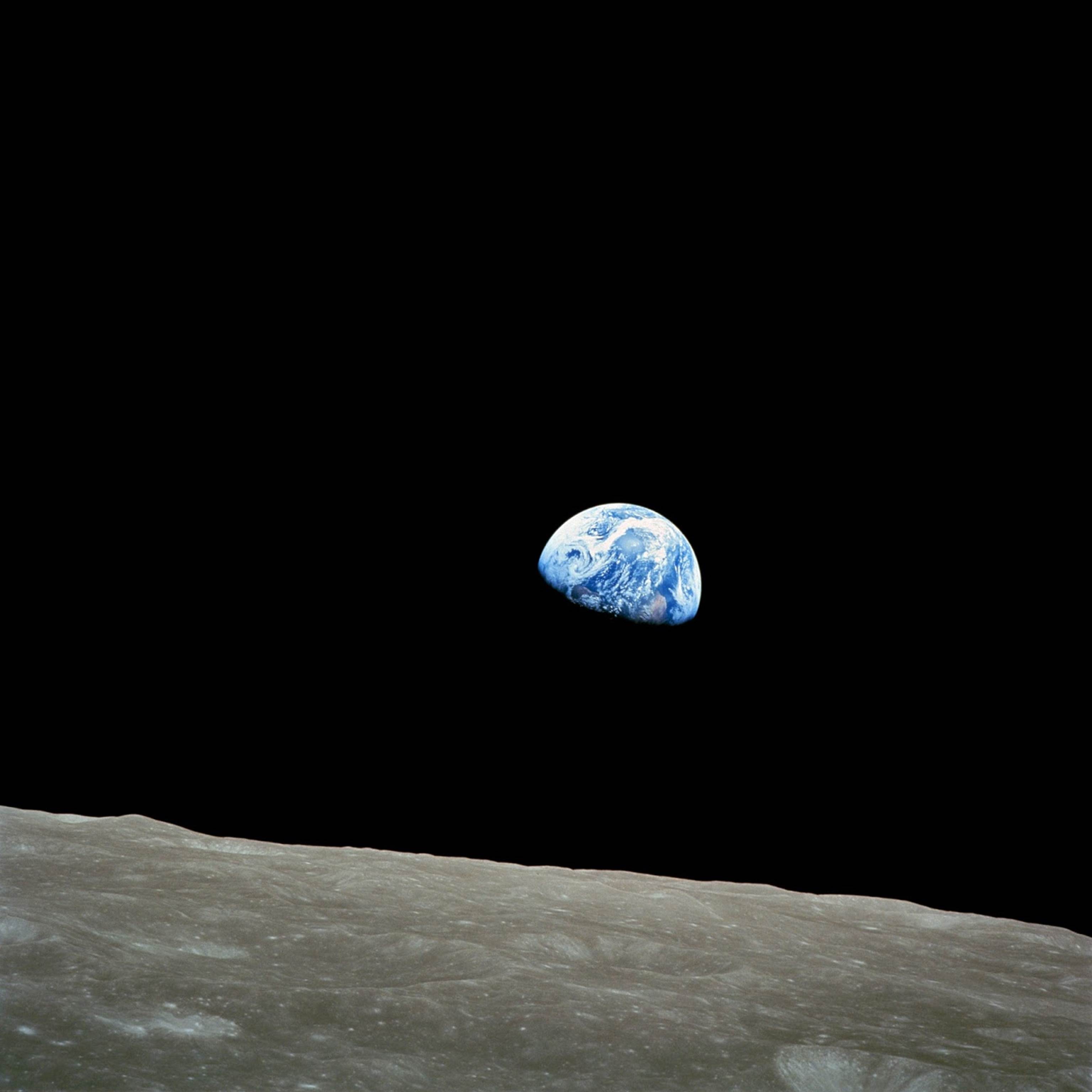 3071x3071, 210 Kb / Луна, земля, восход, Аполлона, США