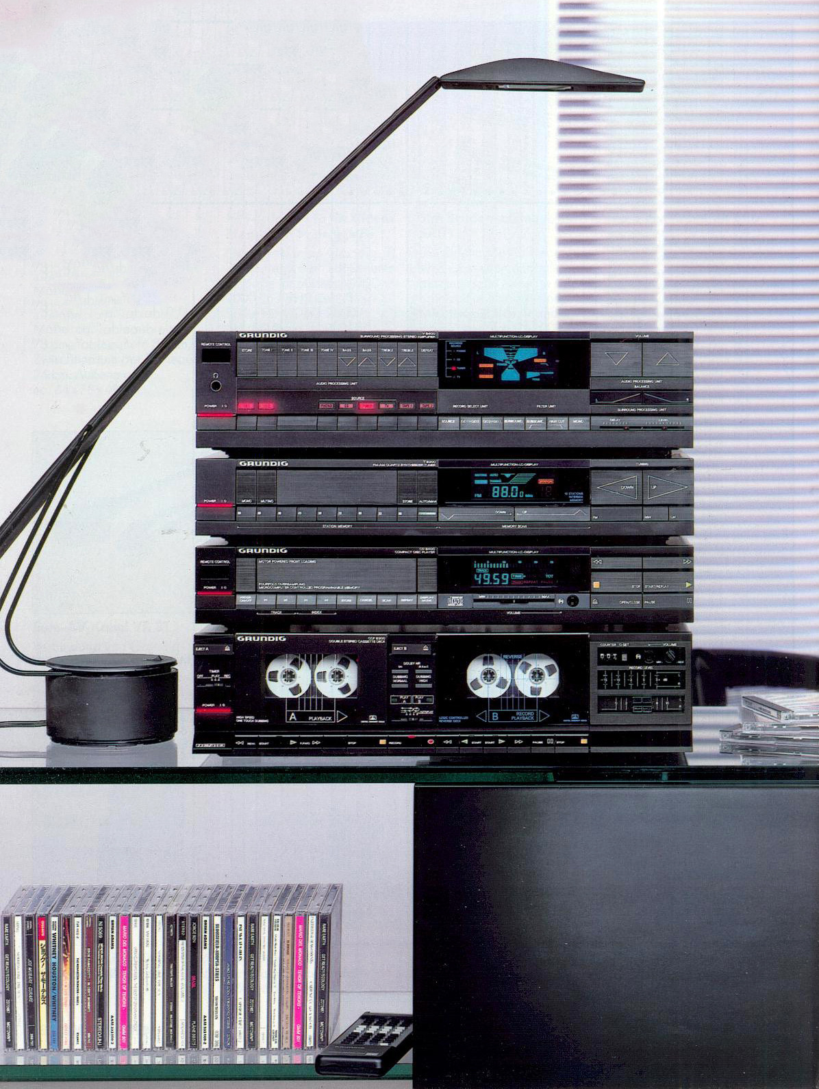 1196x1590, 571 Kb / диски, кассеты, аудиотехника, лампа, стол, грюндиг, grundig