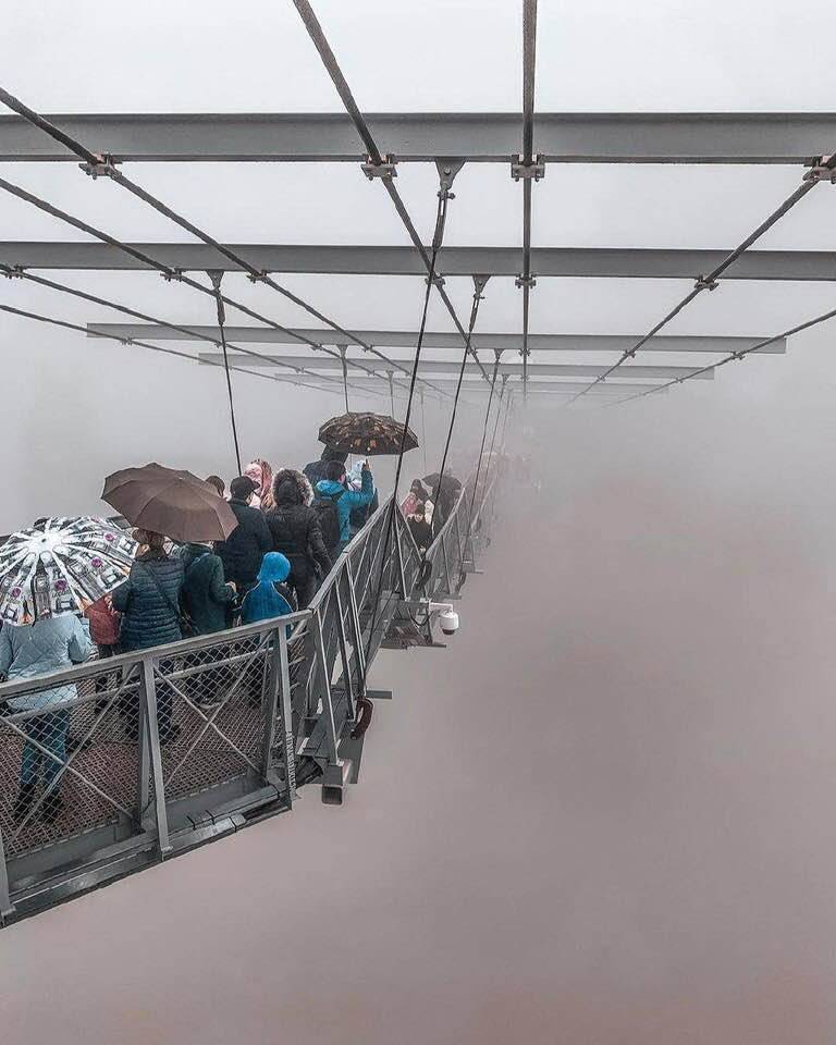 768x960, 72 Kb / туман, мост, зонт