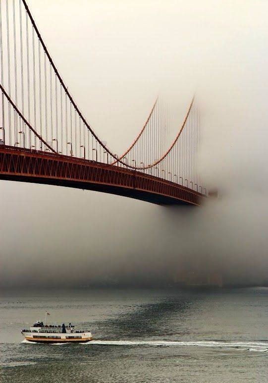 541x773, 64 Kb / мост, туман, воды, яхта
