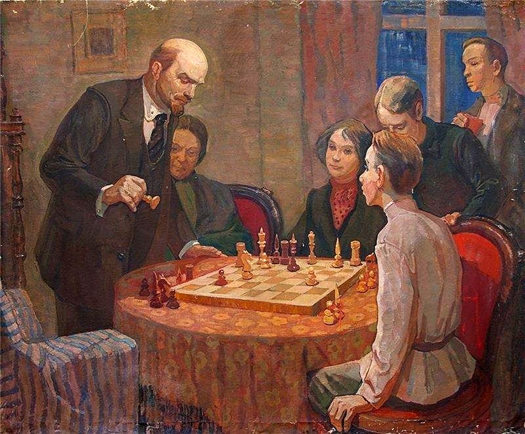1050x869, 202 Kb / Ленин, шахматы, юные ленинцы