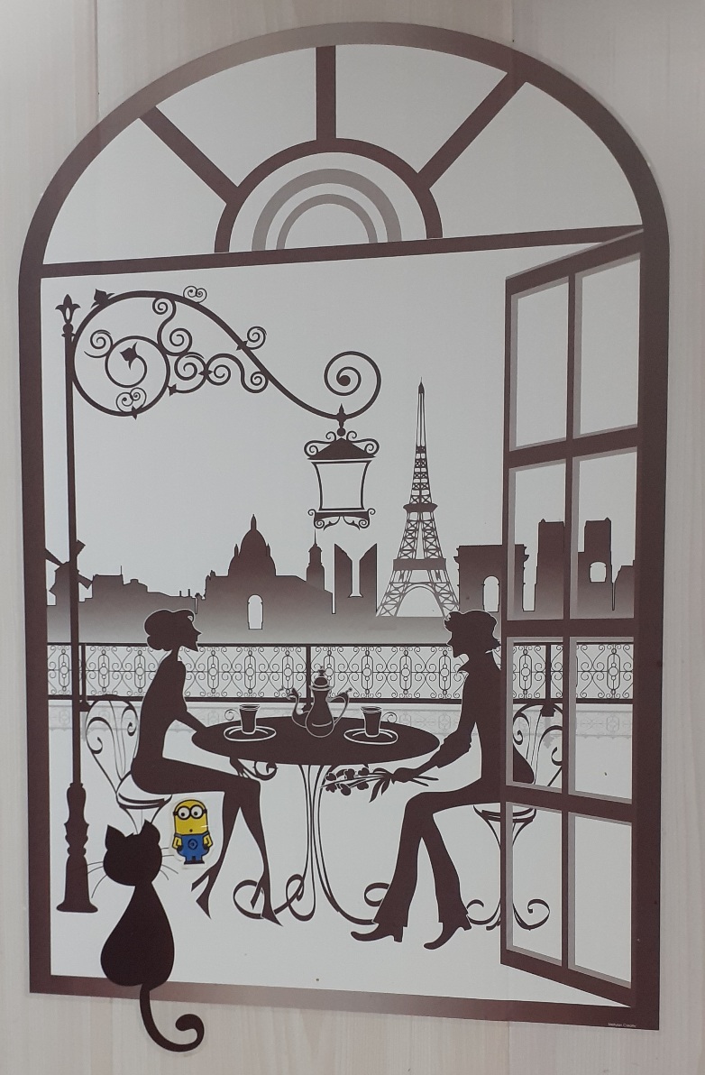 782x1192, 244 Kb / Париж, кафе, эйфелева башня, окно, кот, миньон, гравюра