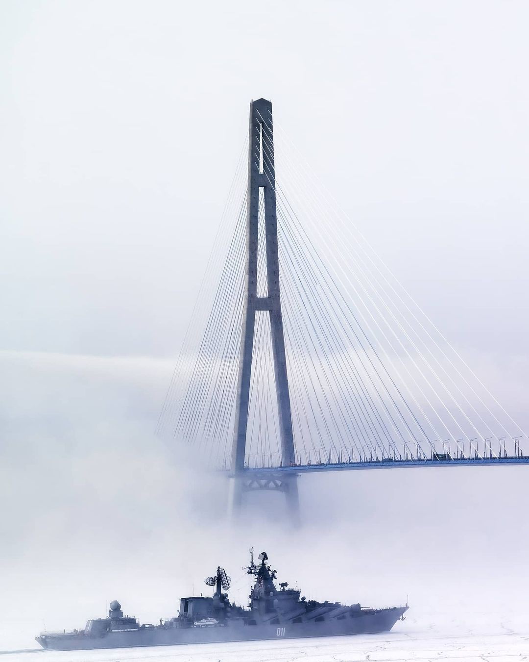 Русский мост в тумане