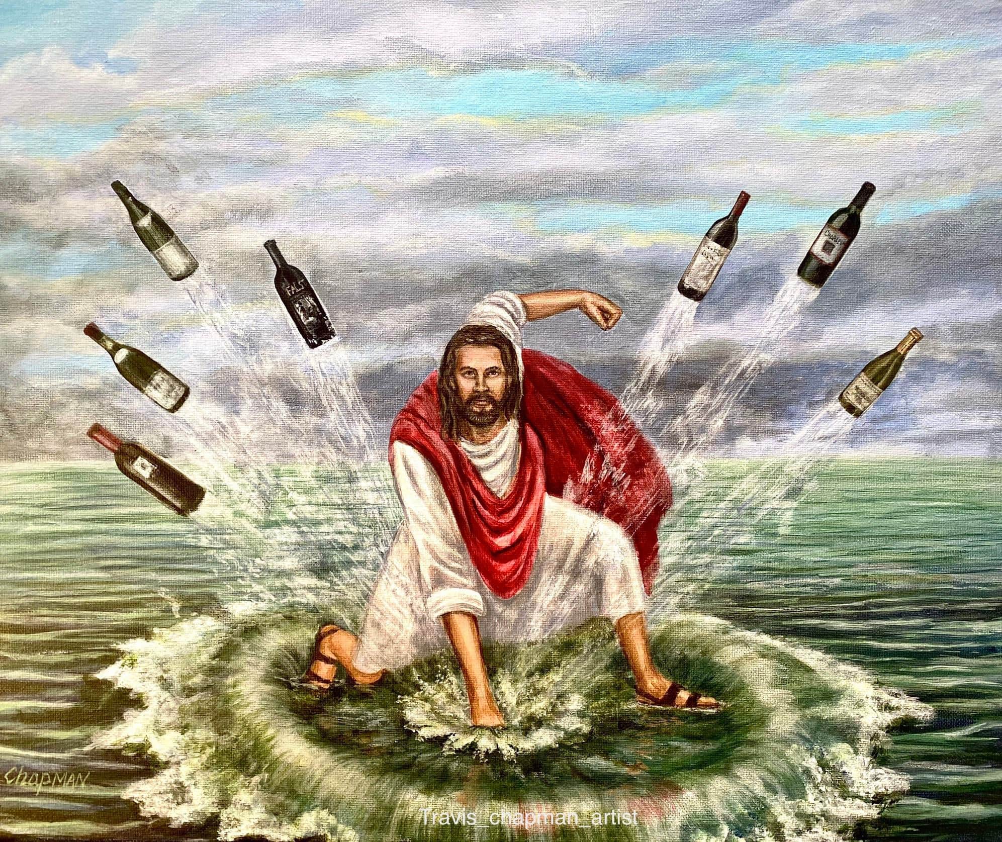 1993x1675, 620 Kb / Иисус, вода, вино, превращение, рисунок
