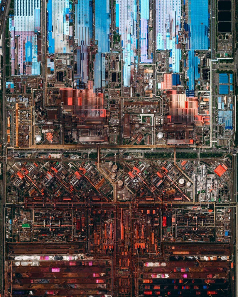 811x1014, 486 Kb / Металлургический завод, Южная Корея, сверху, план