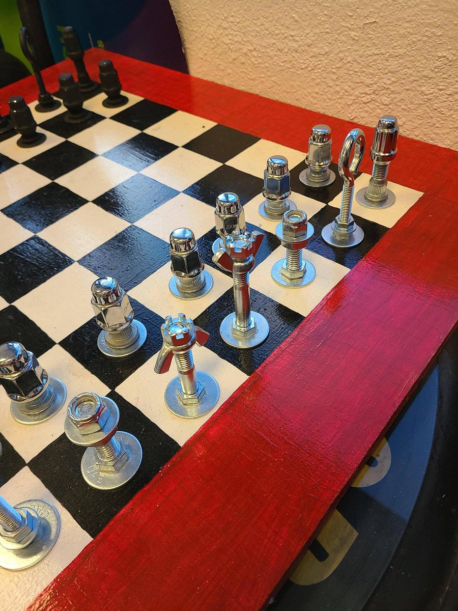 900x1200, 253 Kb / шахматы, болты, гайки, доска, поле