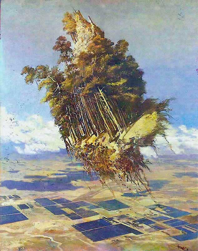 633x800, 194 Kb / Краснов Сергей, деревья, остров, полёт, корни