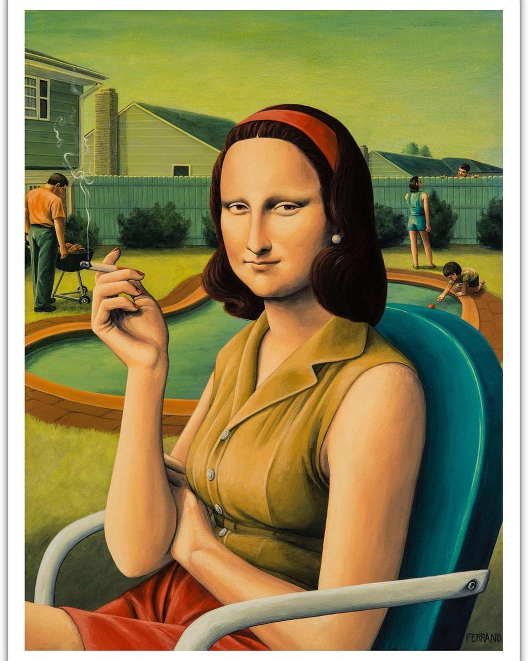 1080x1350, 181 Kb / Мона Лиза, пикник, сигарета, бассейн