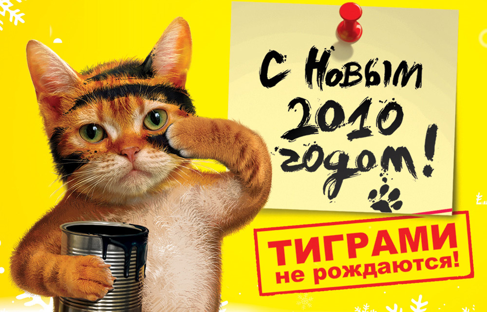 1000x642, 226 Kb / нг, кот, тигр, 2010, поздравление