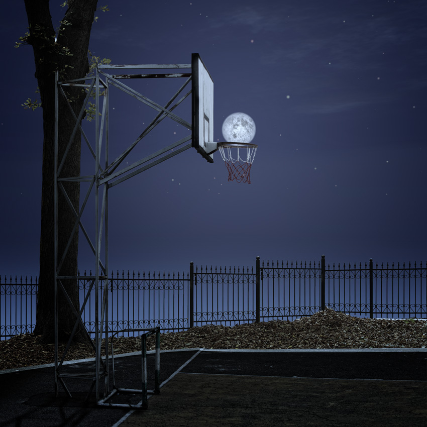 850x850, 289 Kb / ночь, луна, баскетбольная сетка