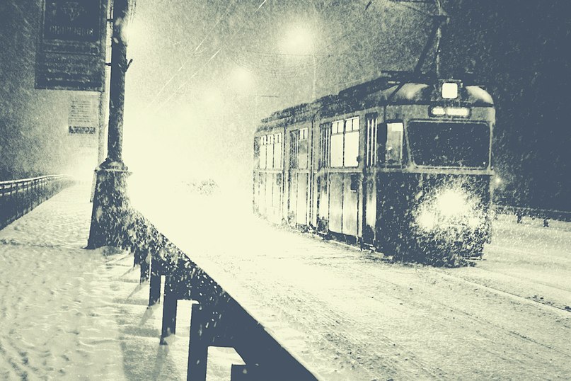807x538, 120 Kb / трамвай, снег, мост, зима, Винница