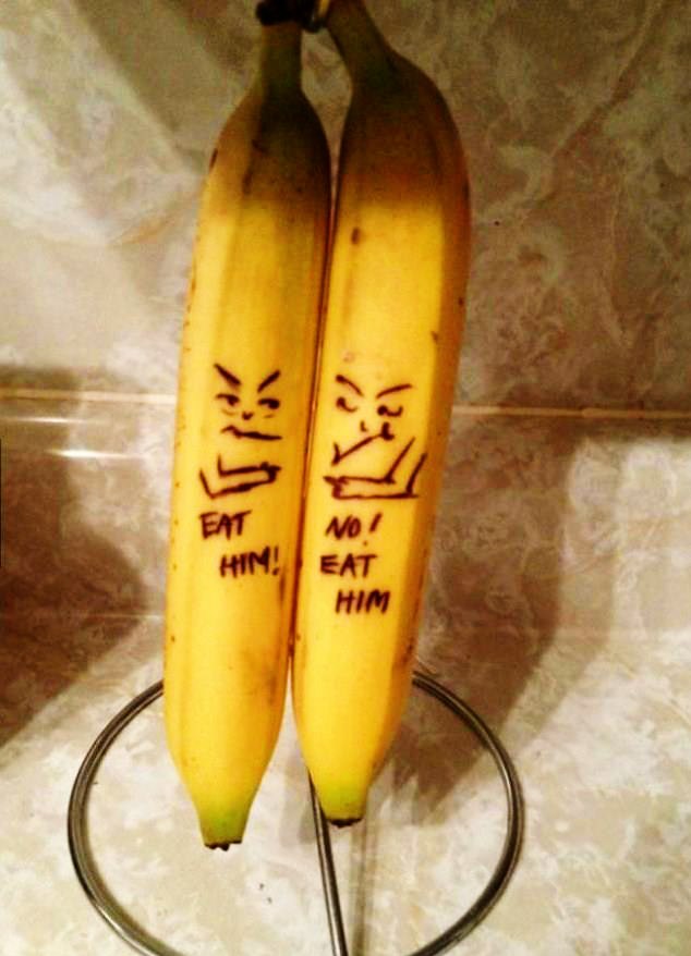 банан. надпись. 