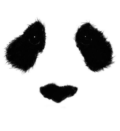 500x545, 12 Kb / панда, белый, глаза
