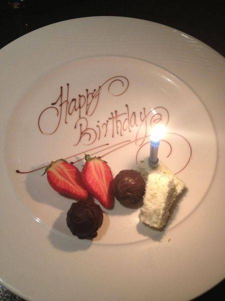 450x600, 22 Kb / тарелка, свечка, день, рождения, happy, birthday, клубника, шоколад