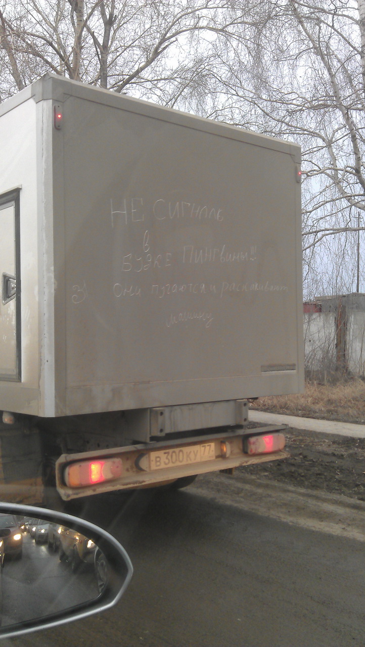722x1280, 329 Kb / грузовичок, будка, надпись на грязи