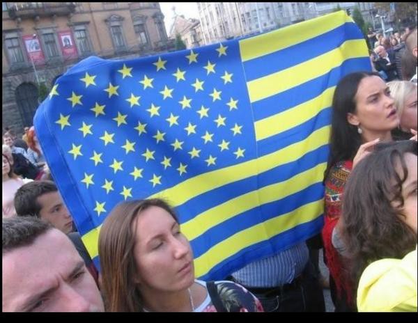 600x464, 68 Kb / флаг, Украина, США, политота