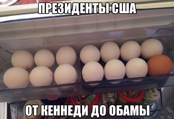 600x410, 47 Kb / Президенты, США, холодильник, яйца