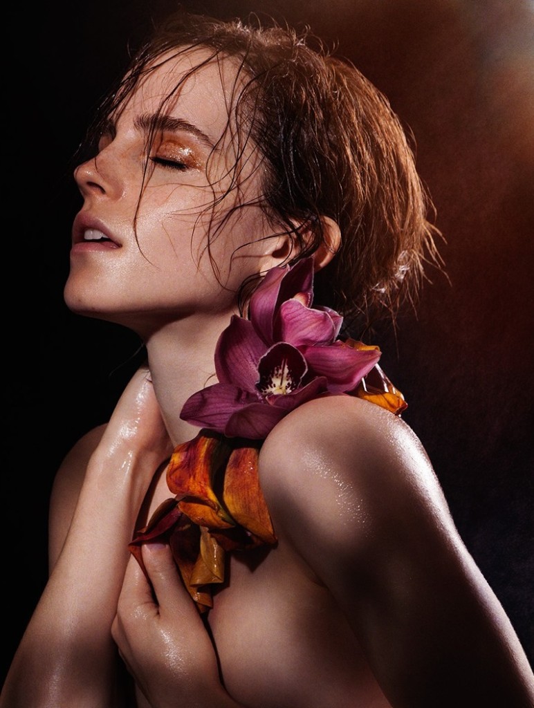 772x1024, 157 Kb / Эмма, плечо, цветок, Emma Watson
