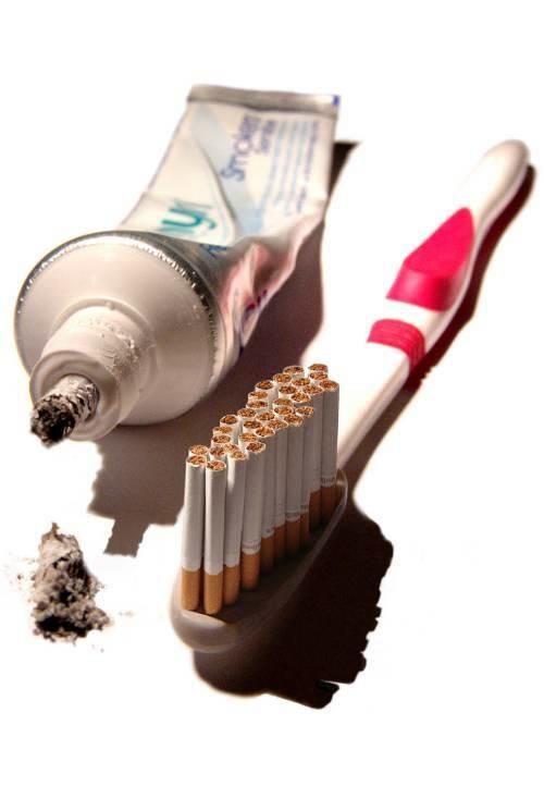 500x745, 28 Kb / зубная паста, щётка, пепел, сигареты