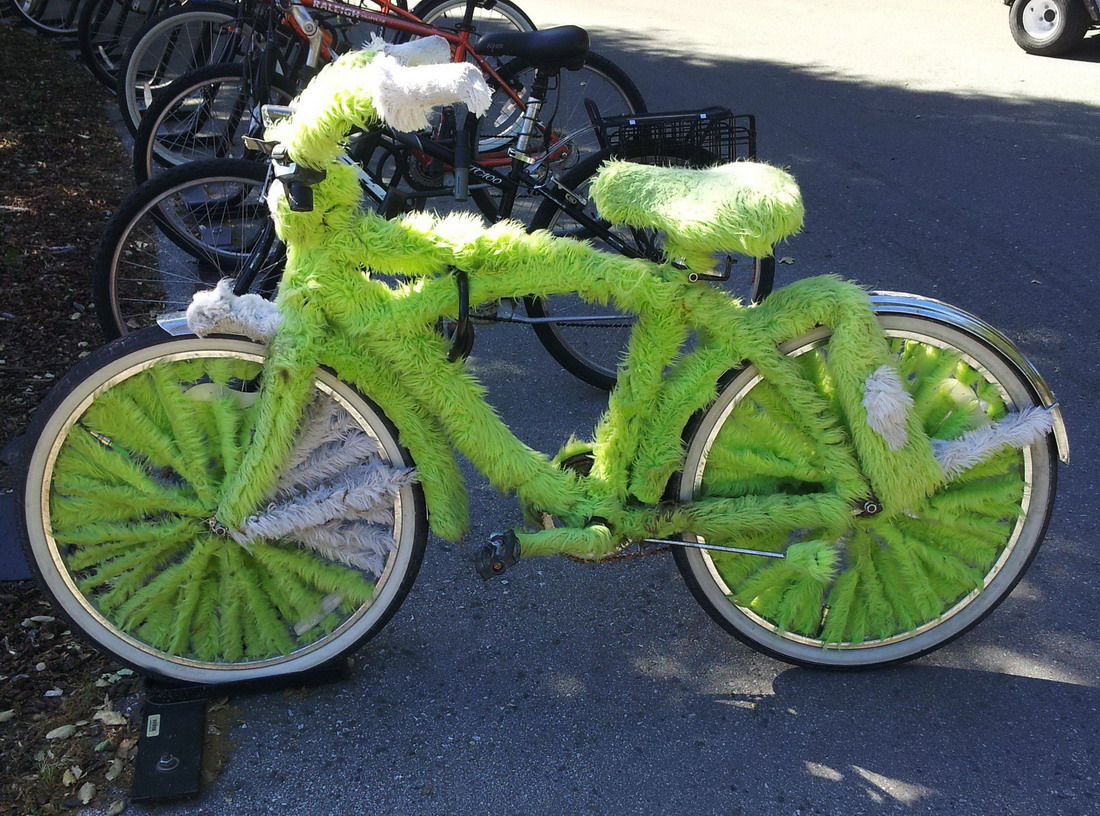 1100x816, 363 Kb / велосипед, мех, зеленый, салатовый