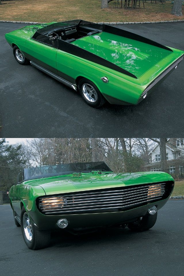 640x960, 375 Kb / Dodge, Daroo, концепт, 1968, авто, кабриолет, зелёный