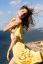 geassghoul, Ирина Буромских, жёлтое платье, море, вода, берег, шатенка, anya