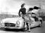 автомобиль, классика, ретро, ч/б, Софи Лорен, Mercedes-Benz 300SL