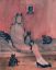 женщина, коты, кровать, рисунок, Мухаммад Сиях Калам