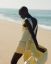 Adot Gak, негритянка, вода, песок, платье