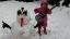 снеговик, девочка, гитара, kiss, язык